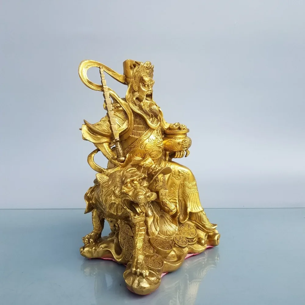 China Seiko carving pure brass God of Wealth statue 